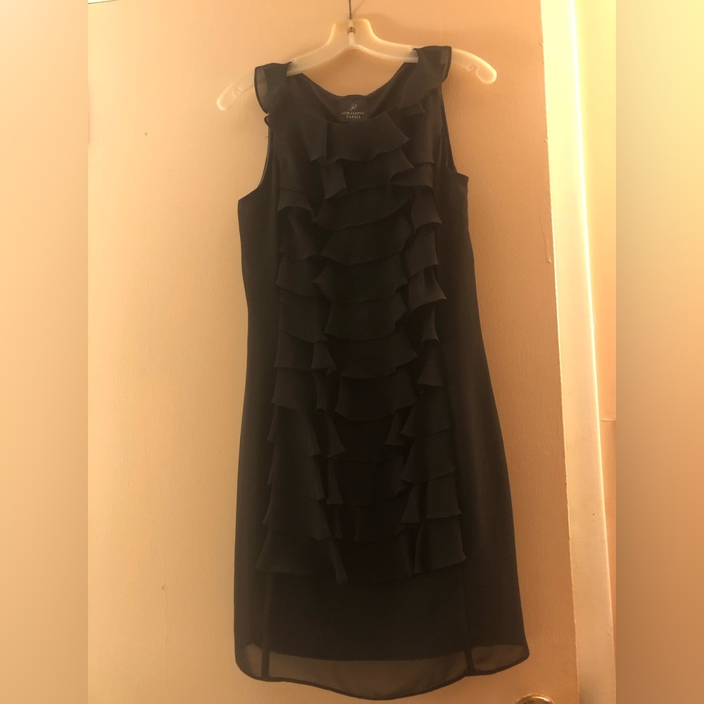 Adrianna Papell Ruffle Front Sheath Dress NWT Size 6